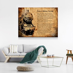 From A Railway Carriage Canvas Wall Art, Train Poem, Robert Louis ...