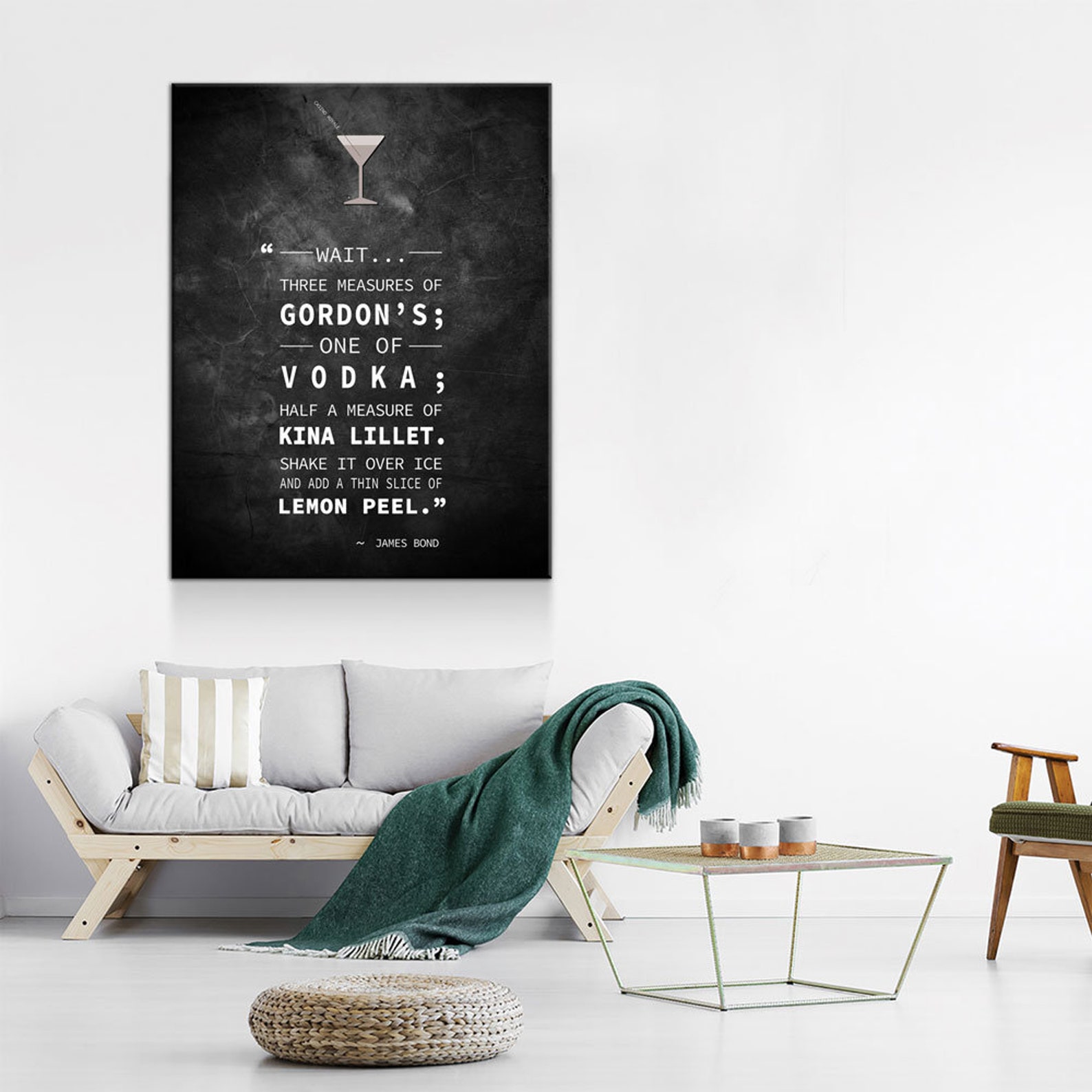 Casino Royale James Bond Vesper Martini Quote Wall Art Etsy
