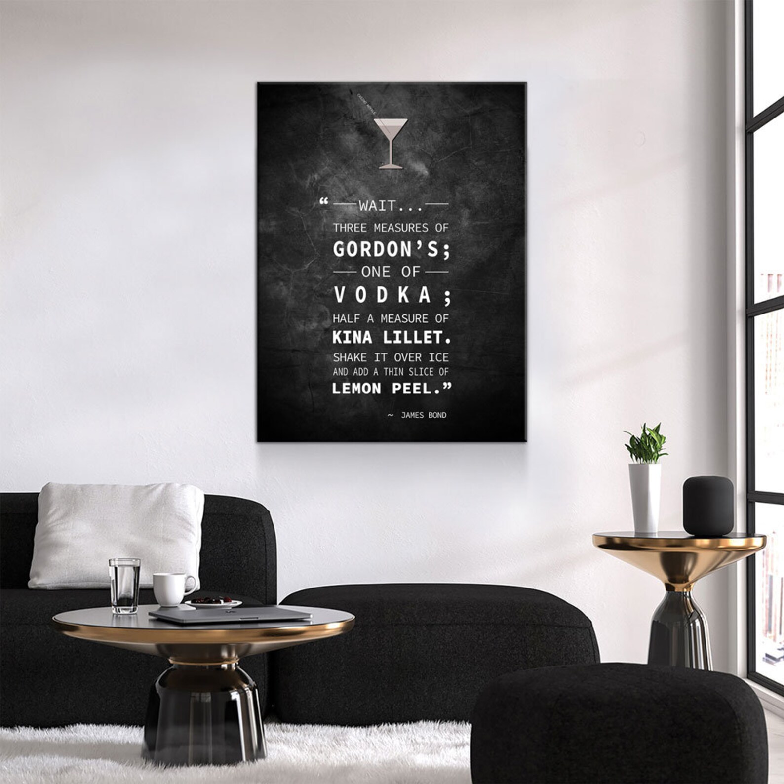 Casino Royale James Bond Vesper Martini Quote Wall Art Etsy
