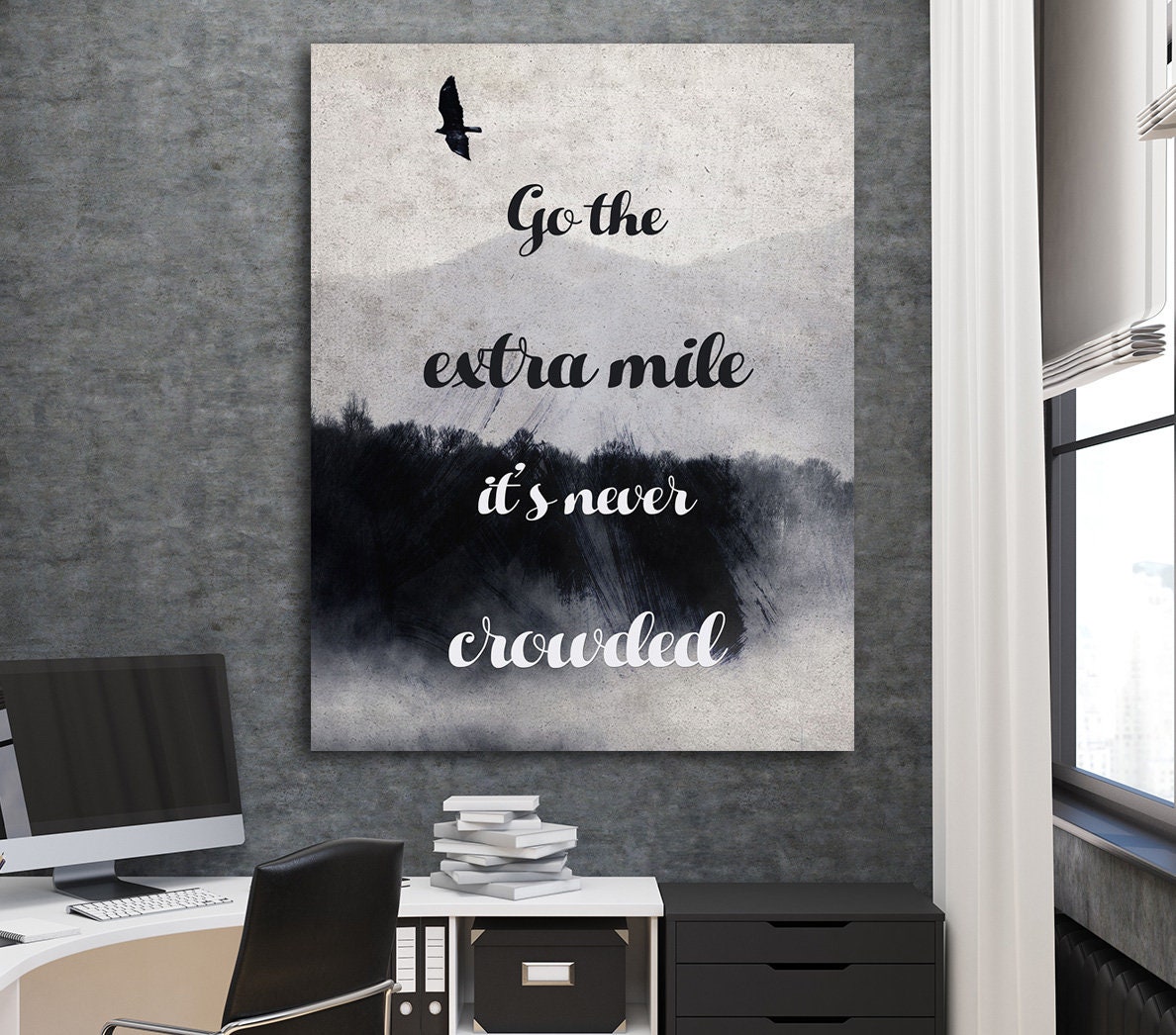 Go the extra mile inspirational quote stickers - TenStickers