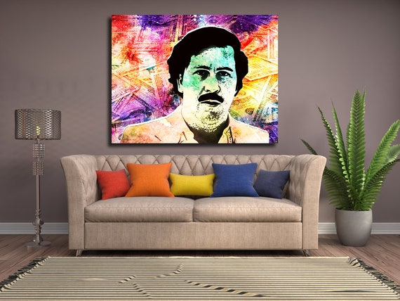 Pablo Escobar Narcos Money Abstract Canvas Wall Art Decor for - Etsy Israel