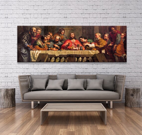 Last Supper Canvas Wall Art Leonardo Da Vinci The Print
