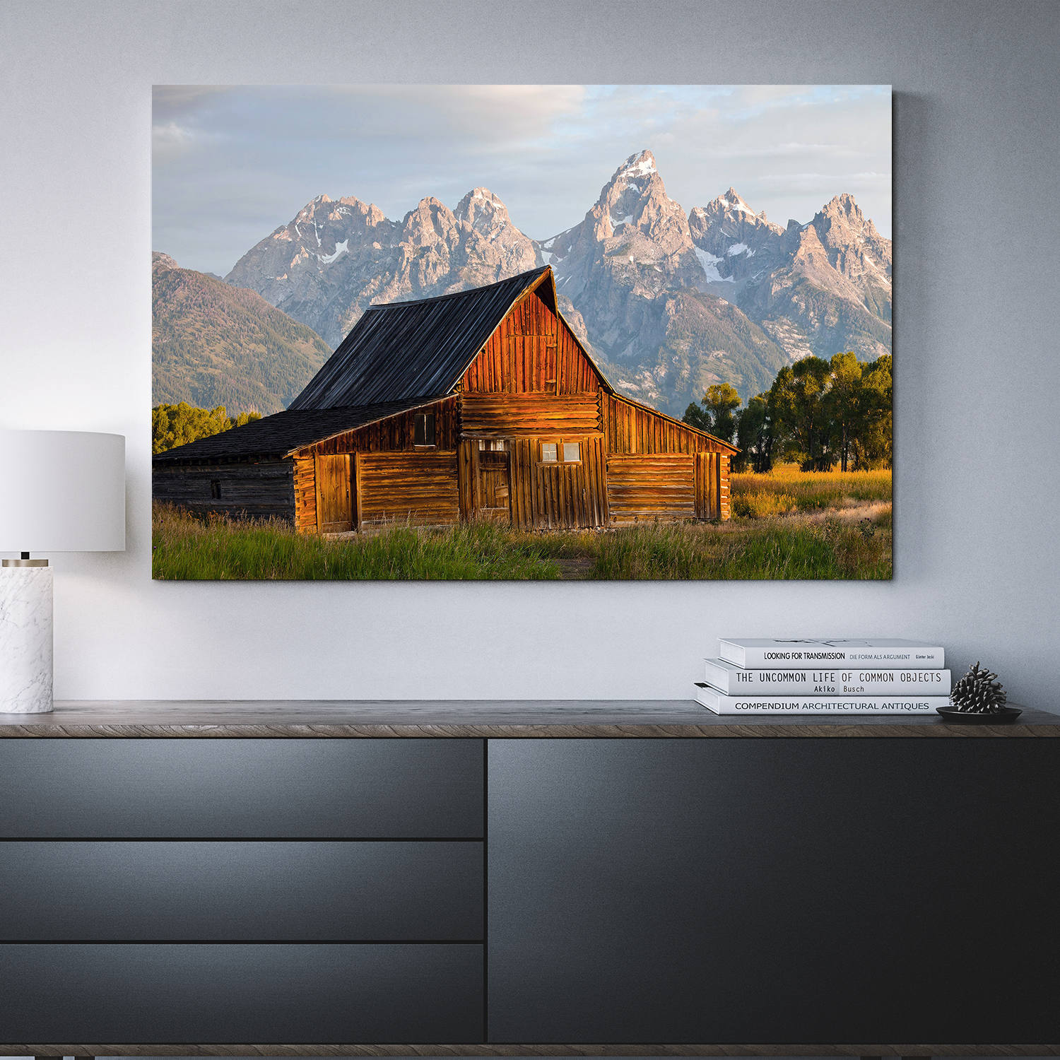 Old Barn Grand Teton Framed Canvas Wall Art Barn Art | Etsy