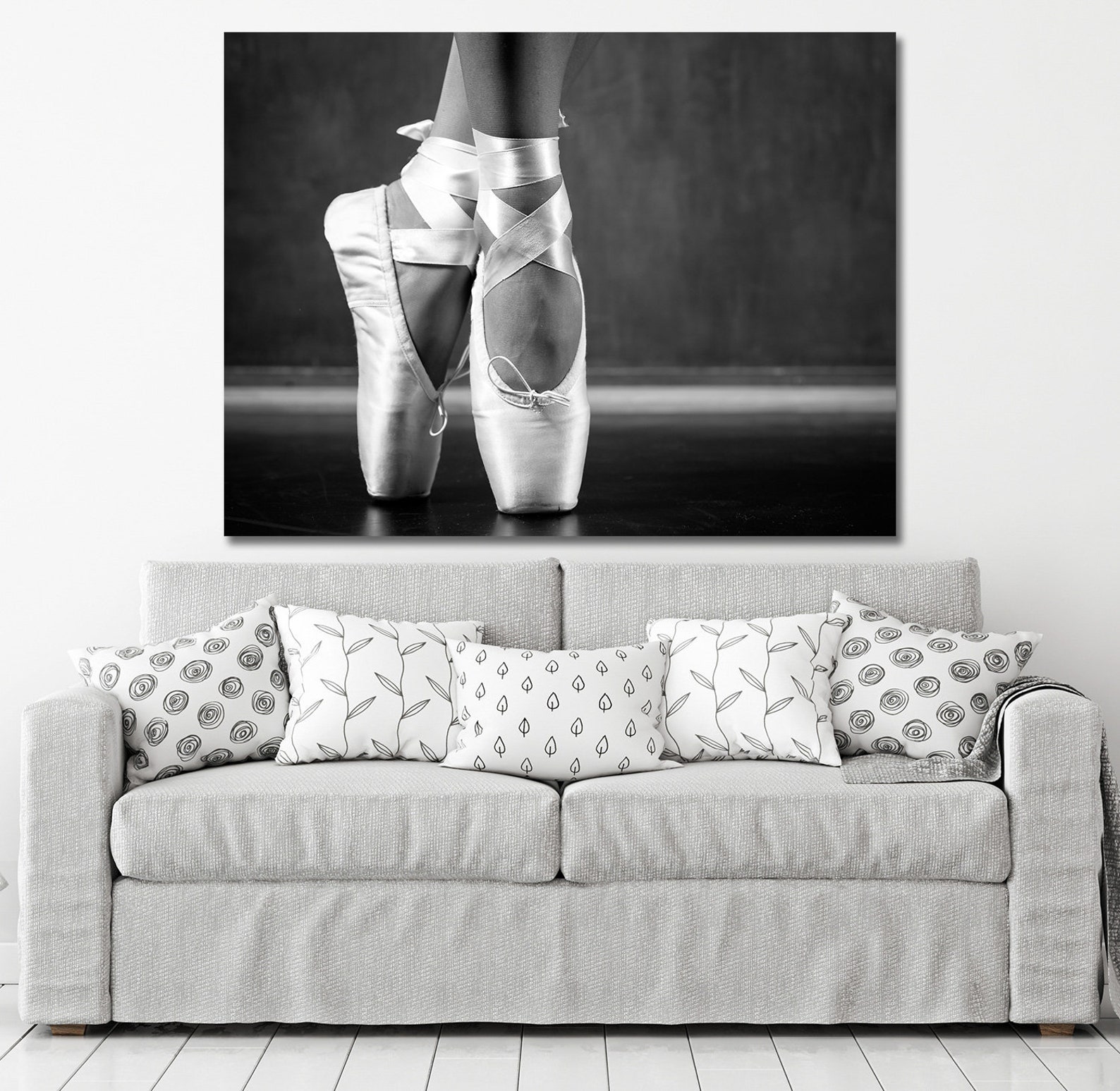 ballerina canvas wall art, ballet art, ballerina wall art, young dancing ballerina