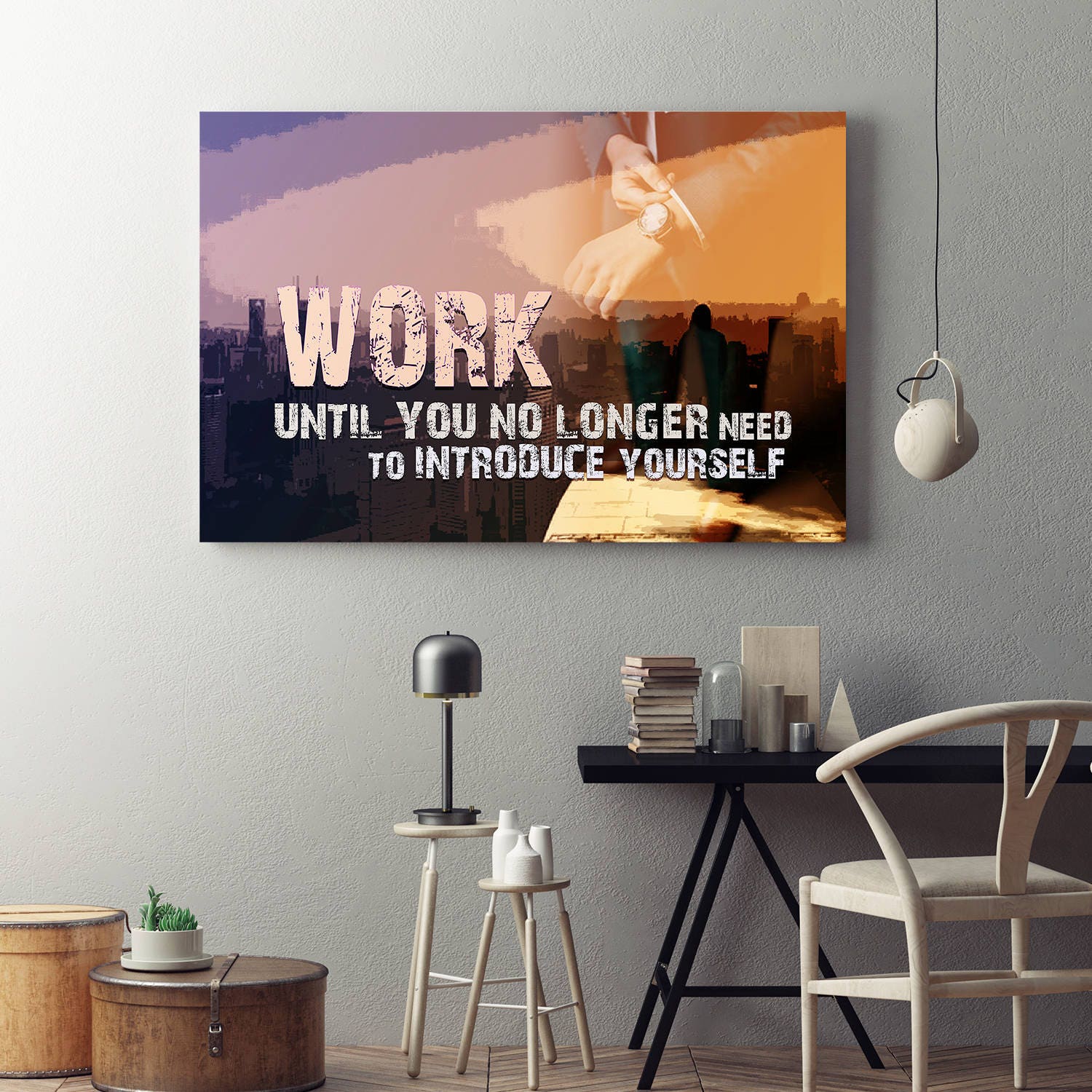 Work Until You No Longer Need To Introduce Yourself Canvas Etsy