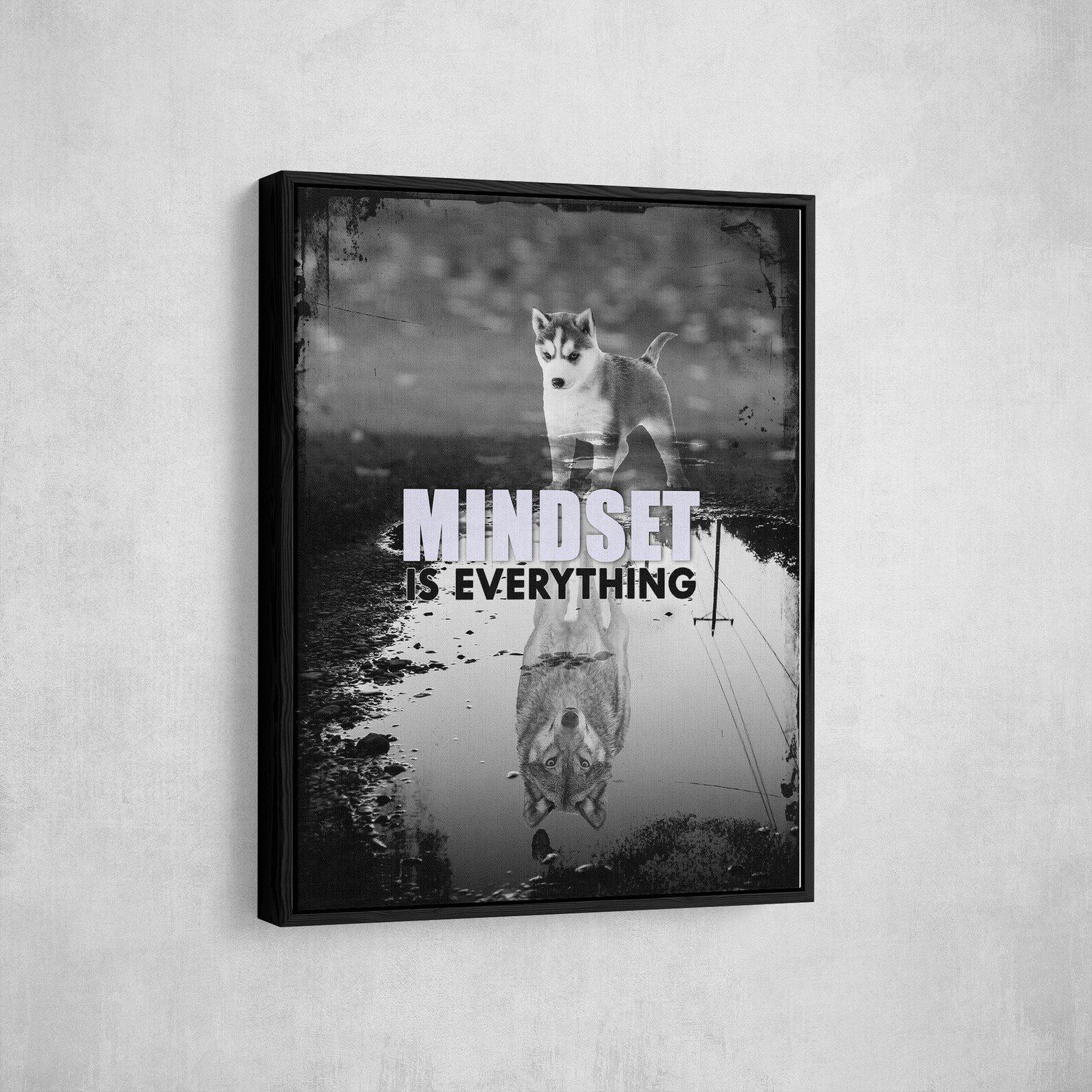 Mindset Is Everything Canvas Wall Art Motivational Decor Etsy