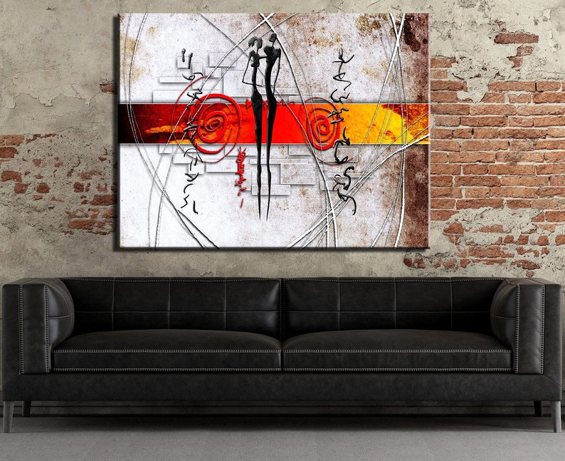 African Couple Canvas Wall Art Ethnic Retro Art African | Etsy