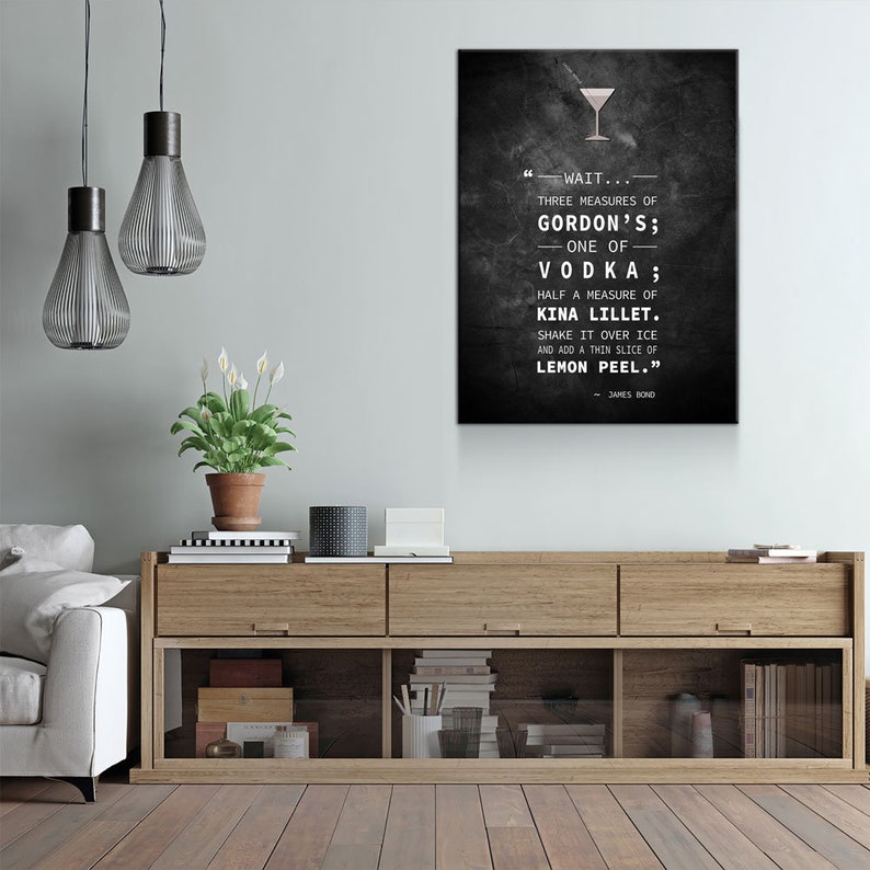 Casino Royale James Bond Vesper Martini Quote Wall Art Etsy