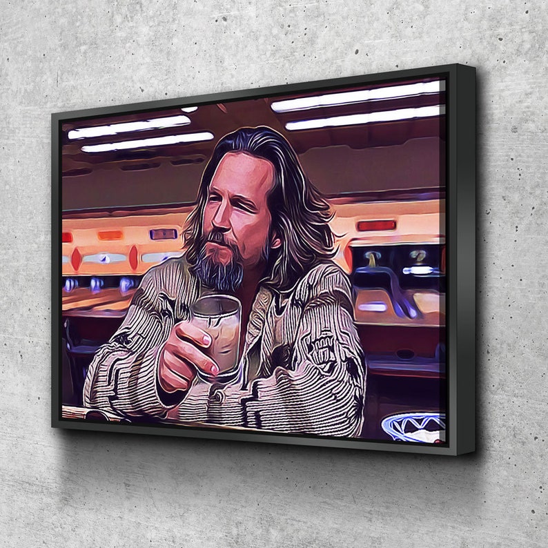 The Dude Canvas Wall Art The Big Lebowski The Dude Canvas Etsy
