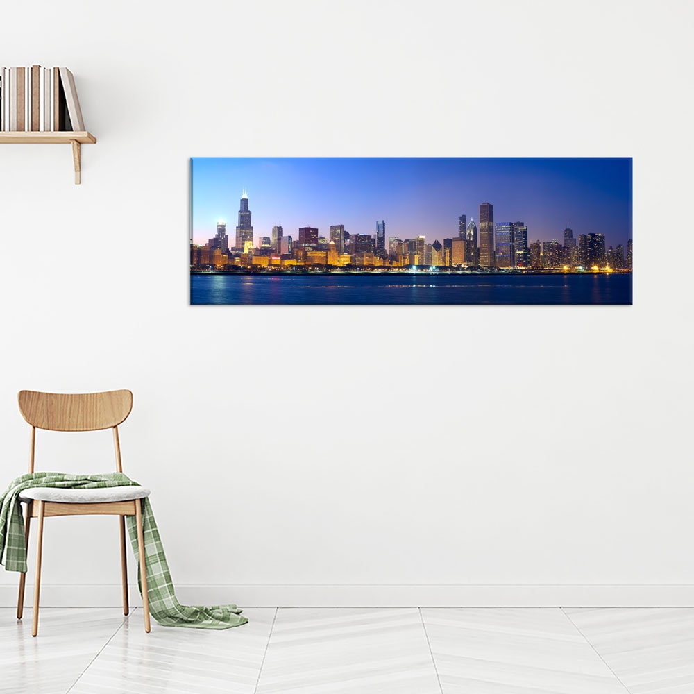 Chicago Skyline Canvas Wall Art Chicago Wall Art Chicago Etsy