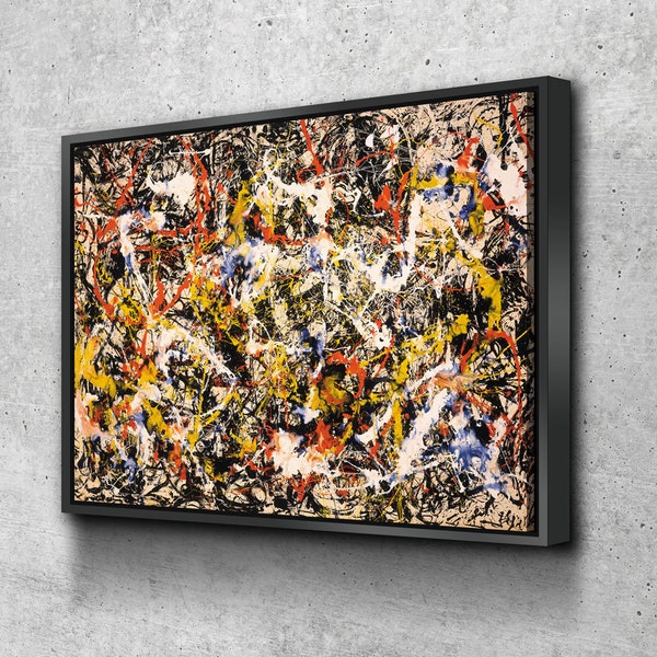 Convergence Abstract Canvas Print, Modern Wall Decor, Jackson Pollock Style Wall Art, Abstract Decor, Abstract Expressionism