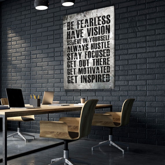 Buy Be Fearless Have Vision Believe in Yourself Always Canvas Wall Art, Motivational  Decor, Motivational Sign, Office Decor Online in India 