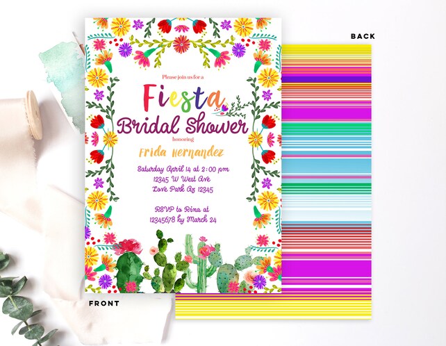 fiesta bridal shower invitation mexican bridal party invitation fiesta bridal shower invitations