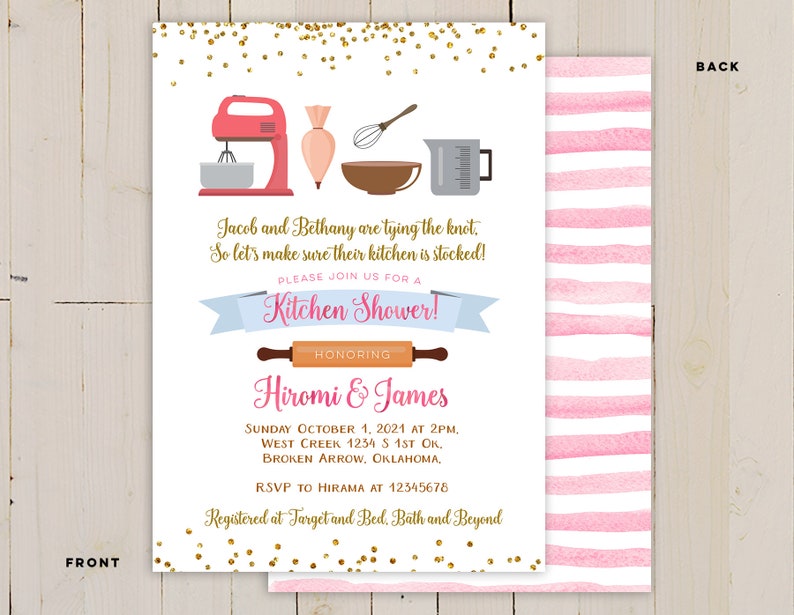 Kitchen Bridal Shower Invitation Stock The Pantry Bridal Etsy