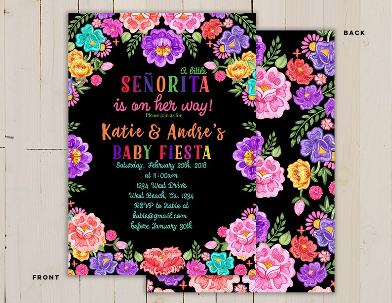Mexican Theme Baby Shower Invitations