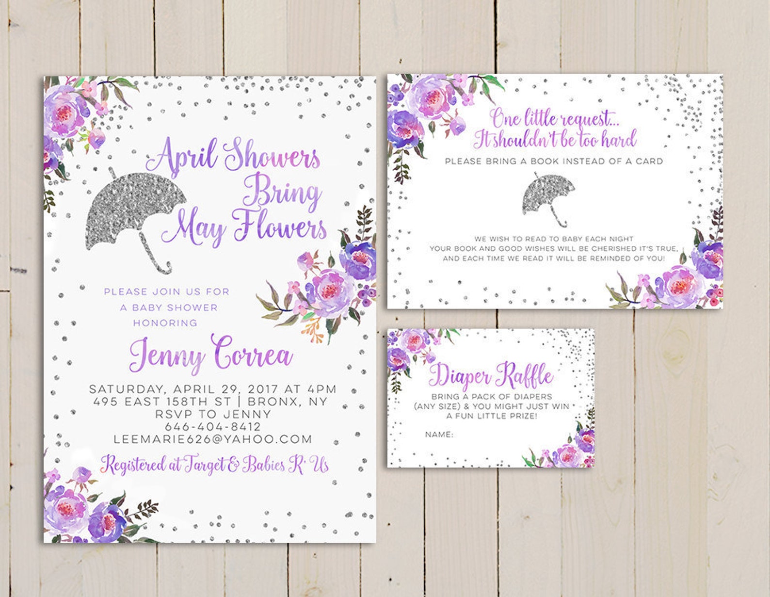 April Showers Bring May Flowers Baby Shower Invitation | Etsy