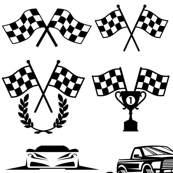 Race Flag SVG, Racing Flag, Checkered Flag, Sport Car Svg, Race Car, Racing Car, For Cricut, For Silhouette, Cut File, Dxf, Png, Svg