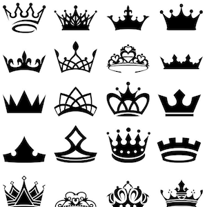 Royal Crown SVG File, King Crown SVG, Queen Crown SVG, Princess Tiara Svg, File For Cricut, For Silhouette, Cut File, Dxf, Png, Svg