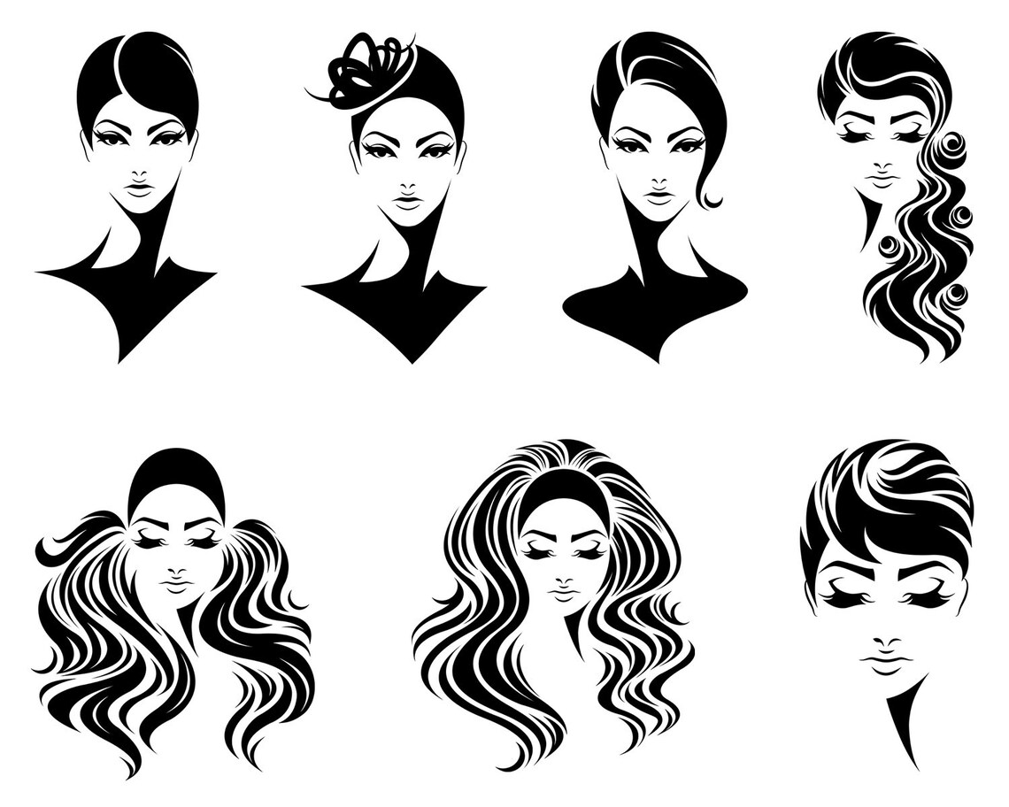 Woman SVG Hat SVG Eyelash SVG Hair Svg Face Svg Female | Etsy
