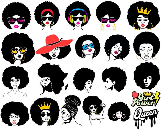Download Clip Art Afro Queen Svg Black Woman Afro Lady Svg For Cricut Curly Hair Svg Afro Girl Svg Sublimation Png Afro Woman Svg For Silhouette Art Collectibles