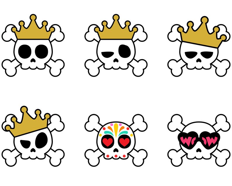 Download Skull with a bow SVG Skull SVG Crown For Cricut For | Etsy