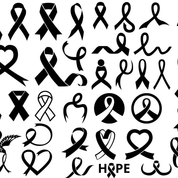 Awareness Ribbon SVG, Breast Cancer SVG, Cancer Ribbon SVG, Survivor Ribbon Svg, File For Cricut, For Silhouette, Cut File, Dxf, Png, Svg