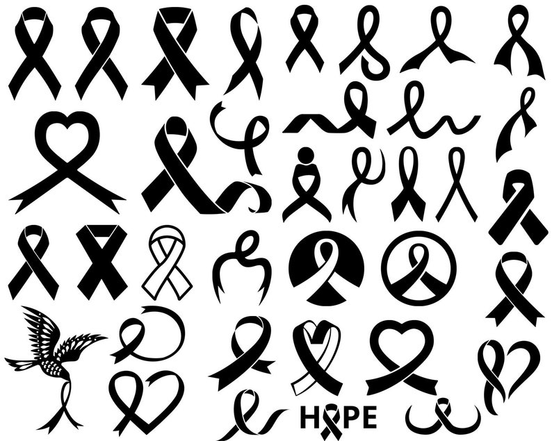 Awareness Ribbon Svg Breast Cancer Svg Cancer Ribbon Svg Etsy