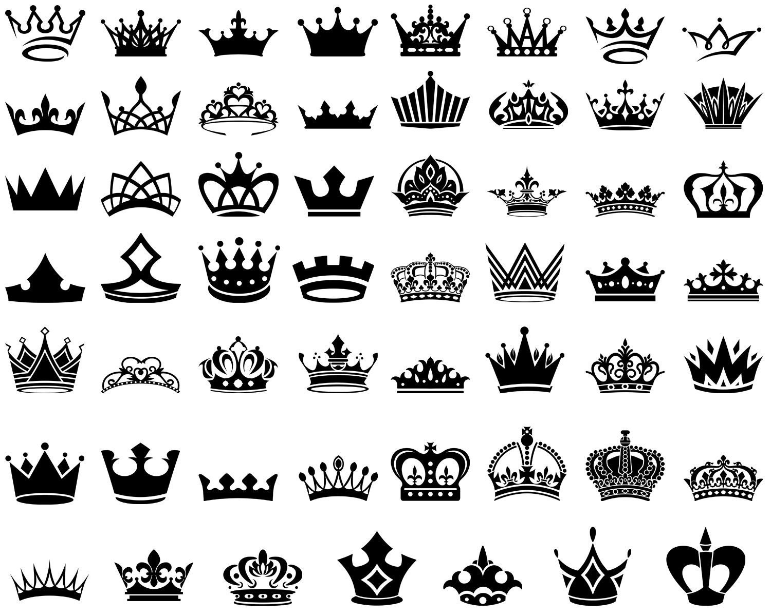 Crown Outline 3 Svg Crown Svg King Svg Queen Svg Princess Etsy ...