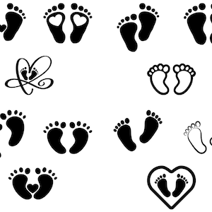 Baby Feet Print SVG, Baby Quote SVG, Nursery SVG, Newborn Svg, Baby Shower Svg, For Cricut, For Silhouette, Cut File, Dxf, Png, Svg File image 3