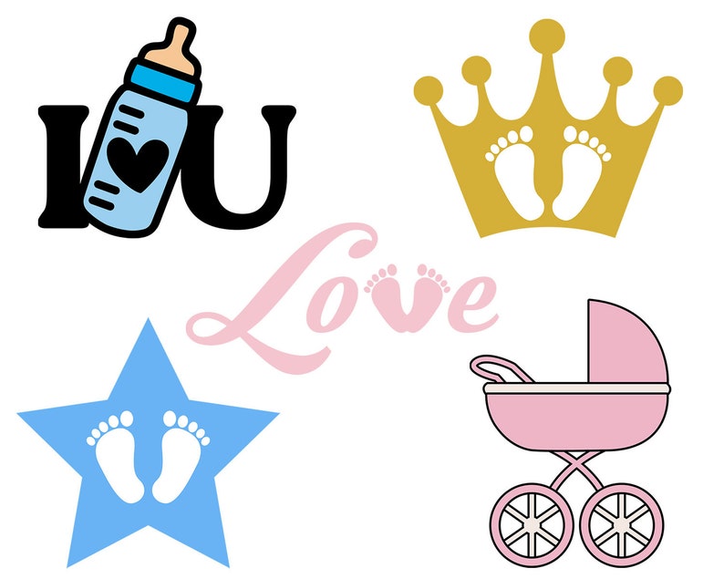 Baby Feet Print SVG, Baby Quote SVG, Nursery SVG, Newborn Svg, Baby Shower Svg, For Cricut, For Silhouette, Cut File, Dxf, Png, Svg File image 2