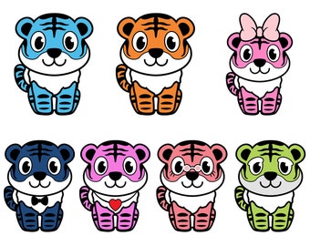 Baby Tiger SVG, Birthday Boy SVG, Birthday Girl SVG, Family Svg, Svg for Kids, Tshirt Svg, Svg Design, For Cricut, Silhouette, Cut File, Png