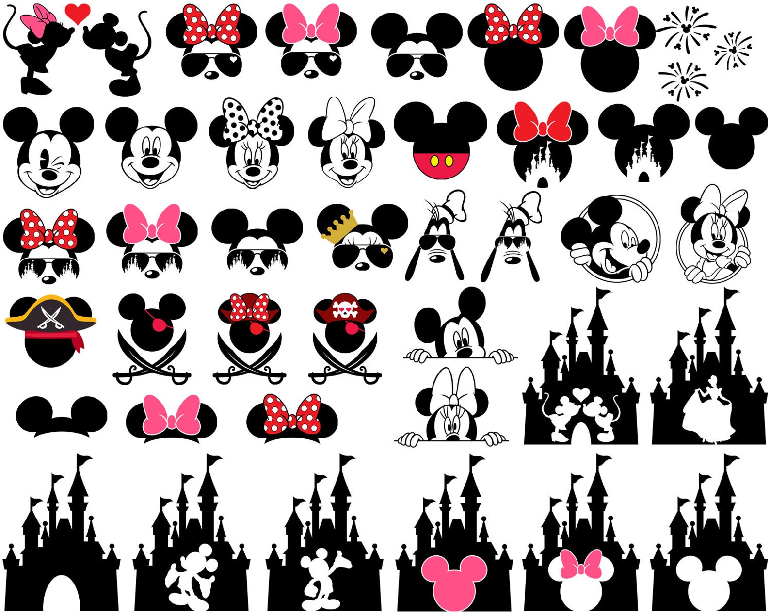 Mickey Mouse SVG Minnie Mouse SVG Mickey and Minnie SVG | Etsy