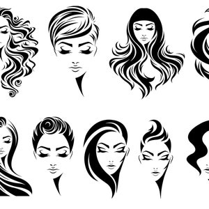 Woman SVG, Hat SVG, Eyelash SVG, Hair Svg, Face Svg, Female, Svg Bundle ...