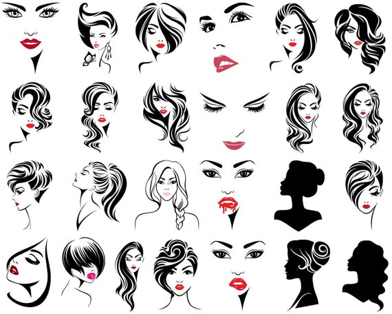 Download Woman SVG Lips SVG Lashes SVG Eyelash Svg Head Face | Etsy