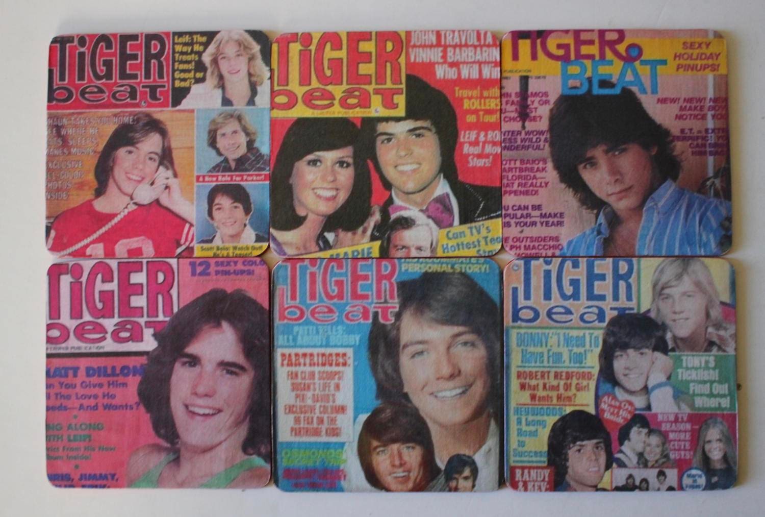 70's Tiger Beat Coasters 70's 80's Tiger Beat | Etsy