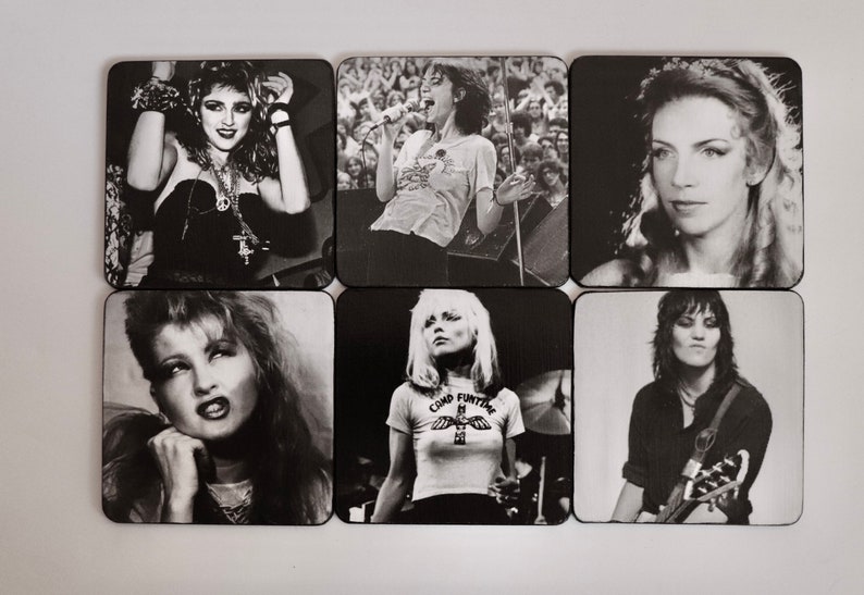 Rock N Roll Females Coasters 70 S 80 S Madonna Joan Etsy