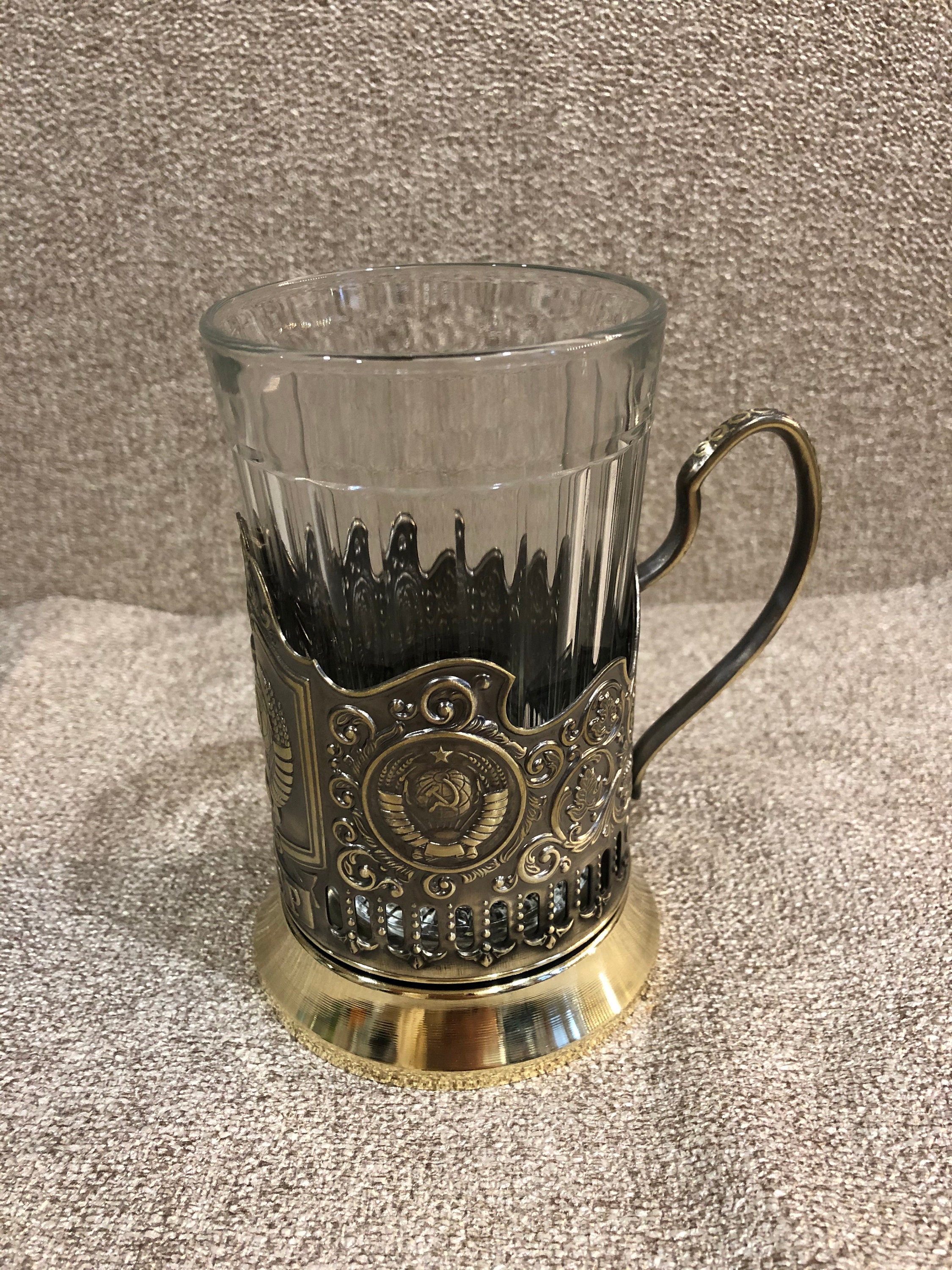 USSR cup Vintage USSR glass USSR Soviet metal cup Tea Etsy