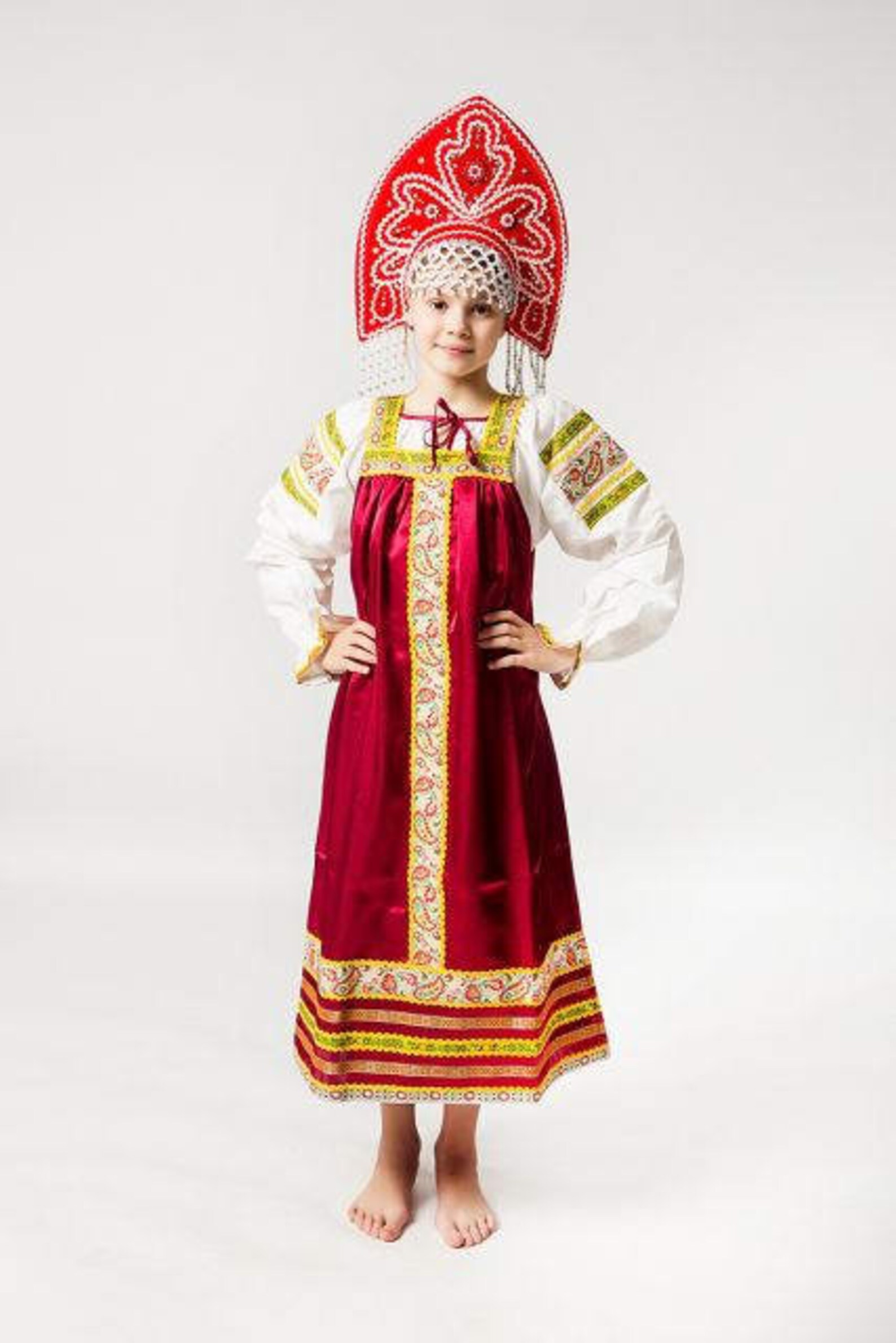 Russian dress for girl and woman Alenushka Slavic | Etsy