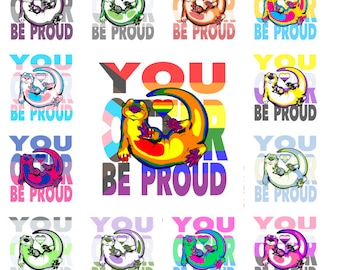 You Otter Be Proud Holographic Stickers (packs) - lgbtq+ Pride vinyl