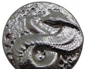 Cobra Snake Serpent Design Silver Round .999 Pure Silver Hand Poured 3.06 Troy Ounce
