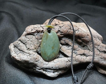 Big Sur nephrite jade stone pendant.