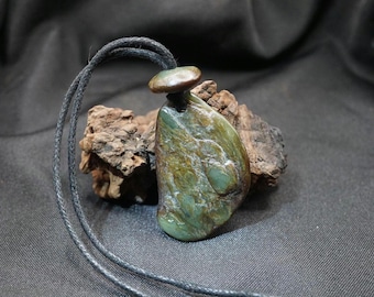 Big Sur Vulcan nephrite jade stone pendant.