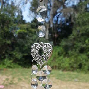 Dainty Crystal Hearted Suncatcher