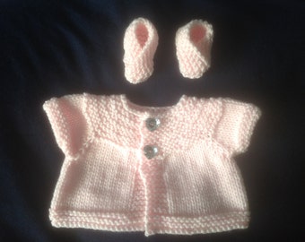 Hand knit baby crop top sweater