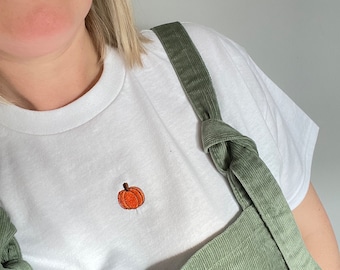 Little pumpkin embroidered t-shirt.