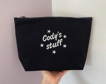 Personalised embroidered bag with little stars *more sizes and colours available*