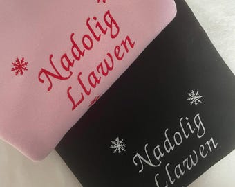 Welsh Merry Christmas jumper- Nadolig Llawen *more colours available* personalised option available