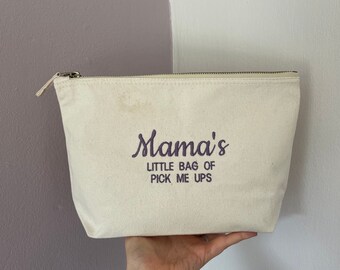 Personalised zip up bag.