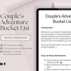 Bucketlist voor avontuur voor stellen: 100 leuke date-ideeën om je relatie te versterken | Direct downloaden