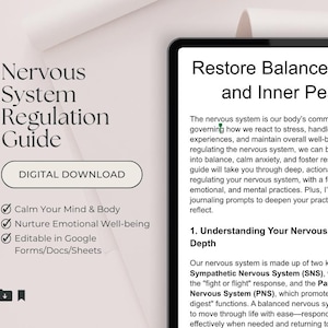 Nervous System Regulation Guide – Techniques for Stress Relief, Calm, and Emotional Resilience | Instant Download